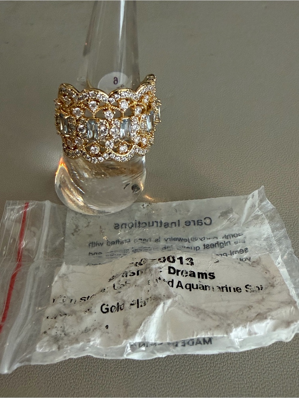 ✨ Bomb Party “Sunshine Dreams” Ring – Size 9 Aquamarine Spinel ✨ - Picture 2 of 4